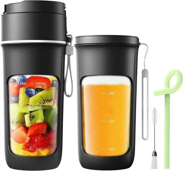 Elechelf Portable Blender for Shakes and Smoothies - Matte Black